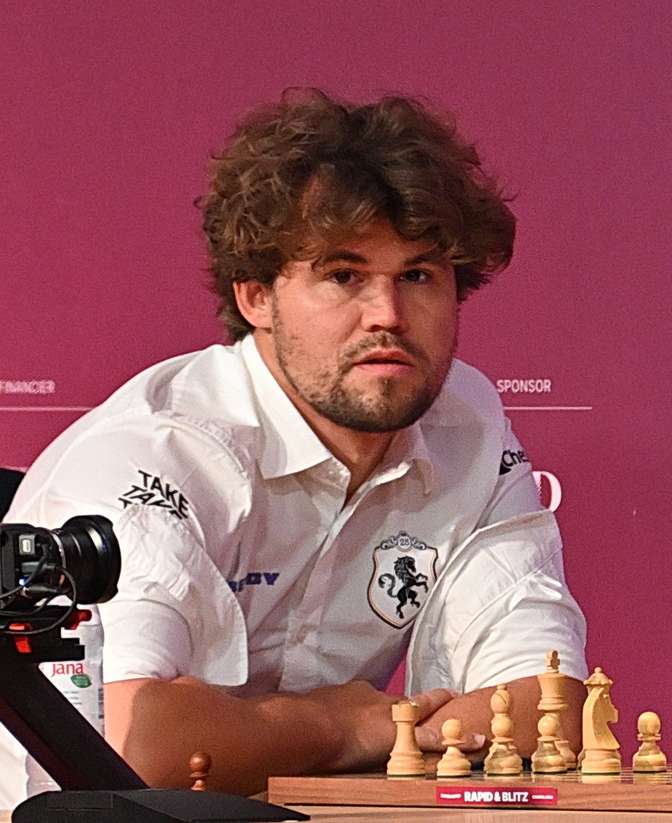 Magnus Carlsen no torneio Rapid & Blitz 2025 em Zagreb